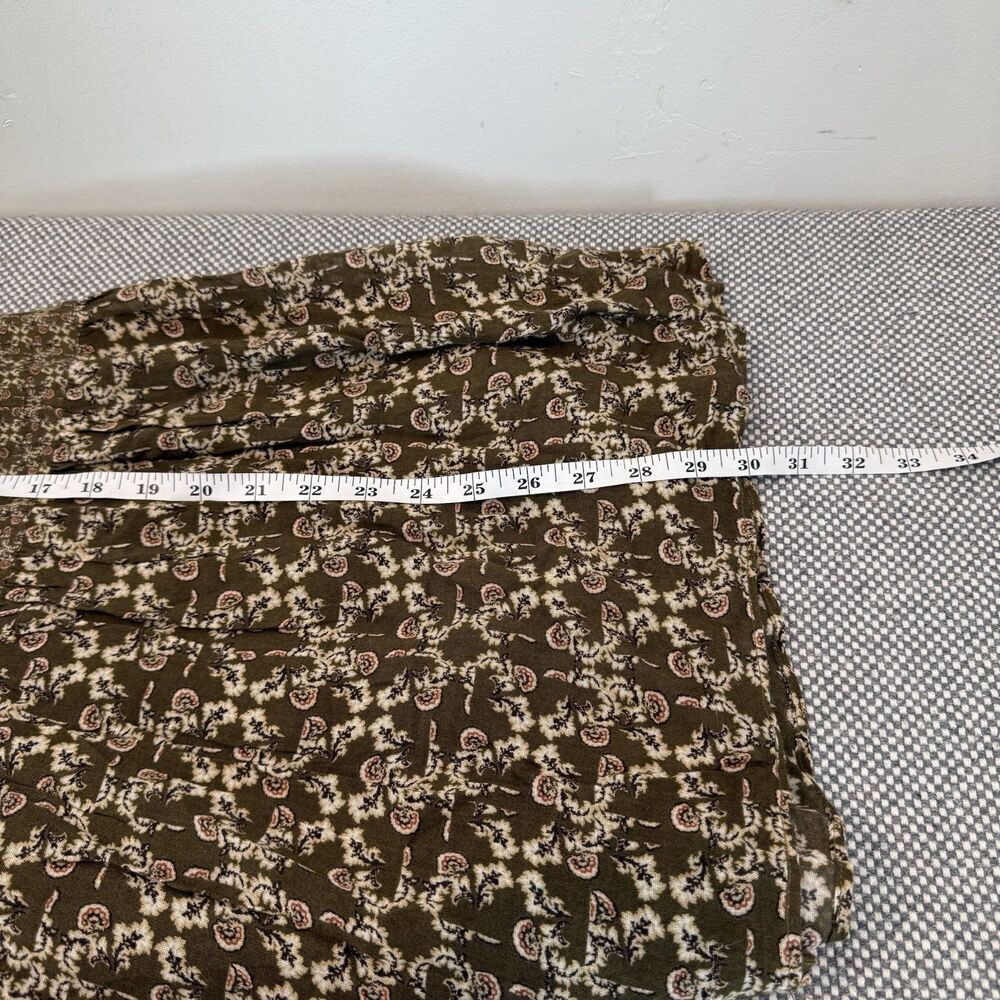 Massimo Dutti Women's Maxi Skirt, Size L  Brown Flowy Long Side Zip Skirt - Picture 8 of 10